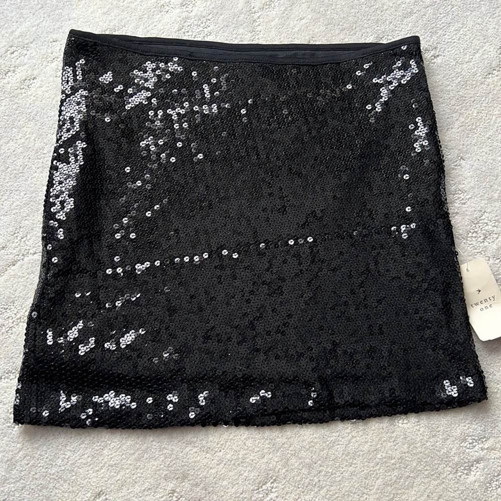 NWT Black Sequin Mini Skirt, Juniors
